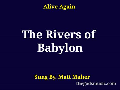  Rivers of Babylon -  Bir Rüya Gibi Dans Eden Bir Yalnızlık ve Hüzün Şarkısı